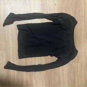 Urban Outfitters Black Long Sleeve Ribbed Tee